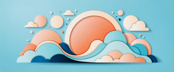 illustrazione con elementi geometrici a tema minimalista astratto contemporaneo