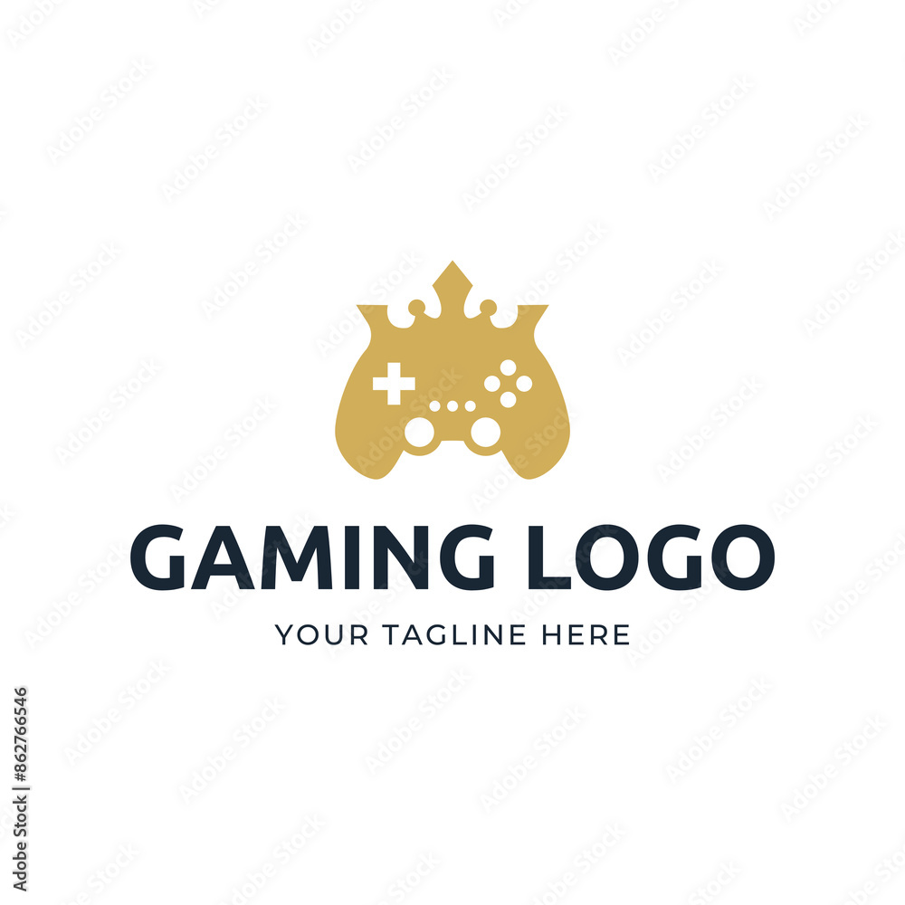 Canvas Prints Game console and video games stick logo design template