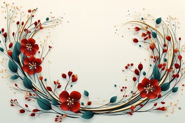 Illustration beautiful water affect flowers designs