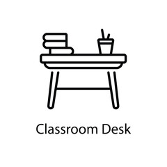 Classroom Desk vector icon