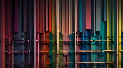 Obraz premium backdrop that translates the concept of harmony into visual terms, with intersecting lines and gradients symbolizing musical chords
