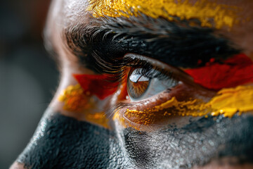 Belgian Soccer Fan Face Closeup