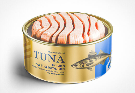 Open Tuna Tin Can Mockup