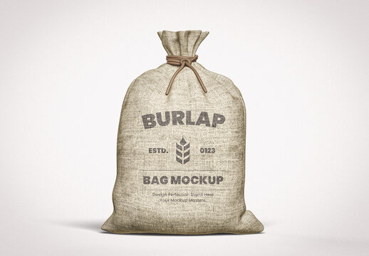 Burlap Bag Mockup