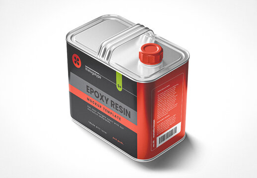 Epoxy Resin Metallic Can Mockup