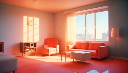 Fototapeta premium Photo interior modern design room 3d illustration