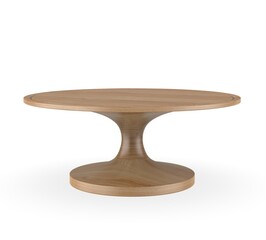 Glass cake stand on white background. 3d illustration.