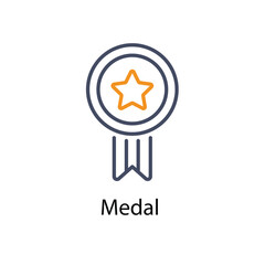 Medal vector icon 