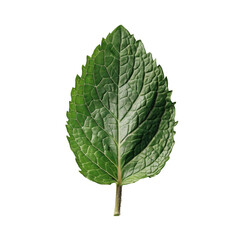 Fototapeta premium Single Green Mint Leaf