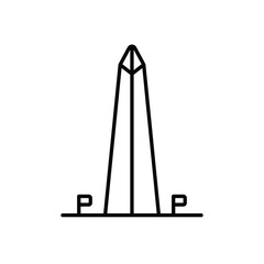 Washington Monument vector icon