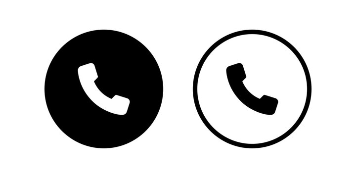 Phone icon set. Call sign. Flat illustration of vector icon on white background