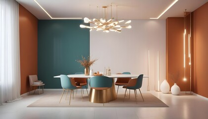 Photo interior modern design room 3d illustration