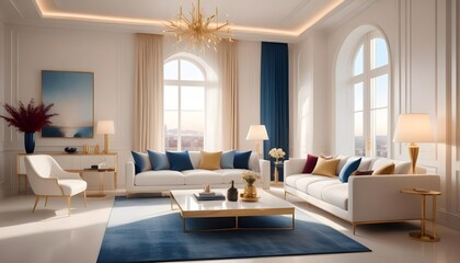 Fototapeta premium Photo interior modern design room 3d illustration