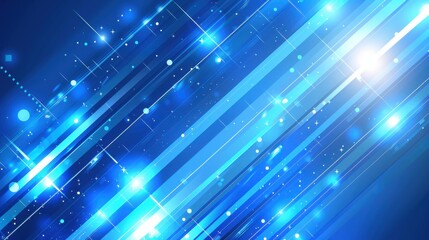 Obraz premium A geometric blue background with diagonal lines and light highlights, giving a contemporary and high-tech feel. 