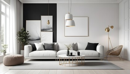 Photo interior modern design room 3d illustration