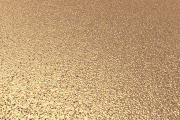 Light shining on brushed gold metal plate texture, abstract background. Pattern texture crumpled white fabric background