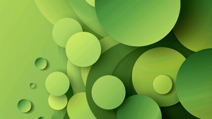 Abstract Green Circles Background