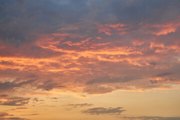 Panorama sunset sky for background or sunrise sky and cloud