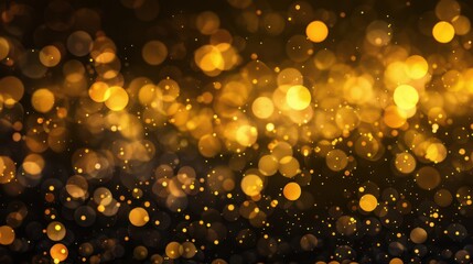 Golden Bokeh Background with Festive Sparkle