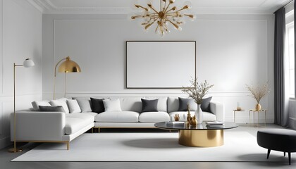 Photo interior modern design room 3d illustration
