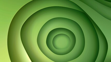 Abstract Green Paper Cut-out Circles