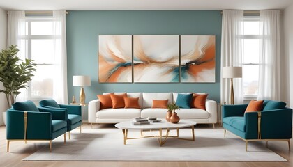 Photo interior modern design room 3d illustration