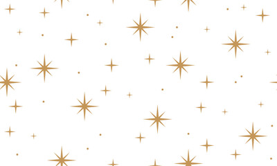 Seamless pattern with golden stars. Christmas, birthday design in golden color on a light background. Trendy modern vector illustration. Cute hand drawn flat design