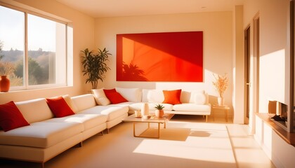 Fototapeta premium Photo interior modern design room 3d illustration