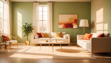 Photo interior modern design room 3d illustration
