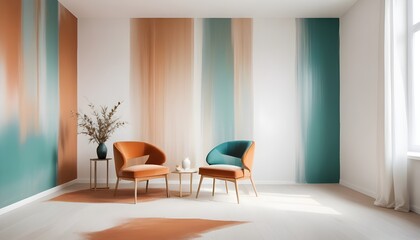 Fototapeta premium Photo interior modern design room 3d illustration