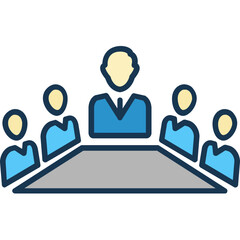 Table Talk Icon Colored Outline Icon

