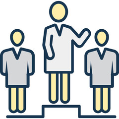 Business Icon Colored Outline Icon

