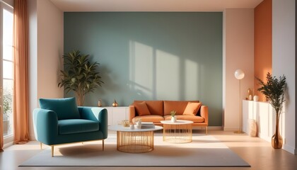 Photo interior modern design room 3d illustration