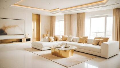 Fototapeta premium Photo interior modern design room 3d illustration