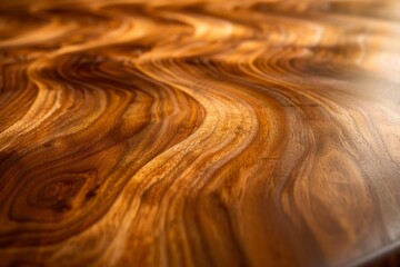 Obraz premium A close-up of a polished wood surface with a minimalist grain pattern and modern finish.