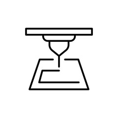 laser cutting outline icons, minimalist vector illustration ,simple transparent graphic element .Isolated on white background