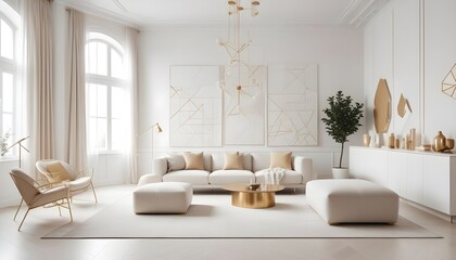 Photo interior modern design room 3d illustration