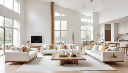 Fototapeta premium Photo interior modern design room 3d illustration