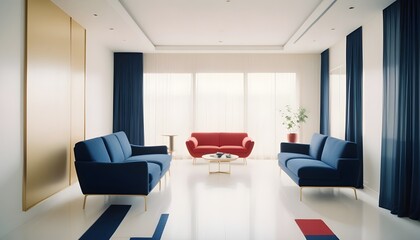 Photo interior modern design room 3d illustration