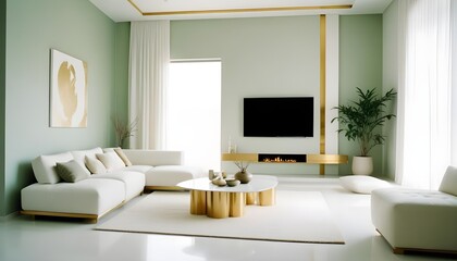 Fototapeta premium Photo interior modern design room 3d illustration