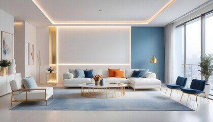 Fototapeta premium Photo interior modern design room 3d illustration