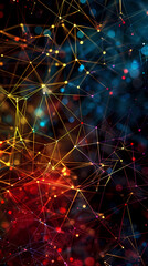 Abstract background with interconnected nodes and connections