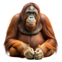 Fototapeta premium orangutan on a transparent background