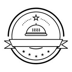 Vintage and retro-style restaurant logo icon vector illustration 