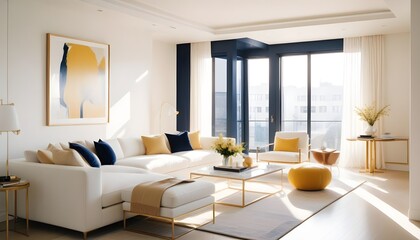 Fototapeta premium Photo interior modern design room 3d illustration