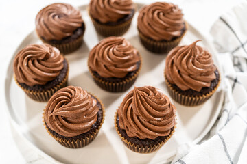 Baking Chocolate Cupcakes with Decadent Chocolate Frosting
