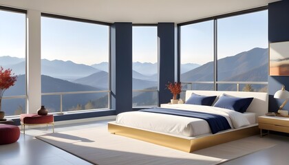 Fototapeta premium Photo interior modern design room 3d illustration