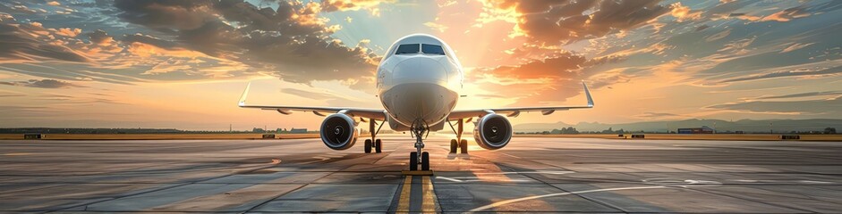 Aeroplane on the runway, baggage being loaded, as a traveler eagerly anticipates their vacation journey to explore new sights