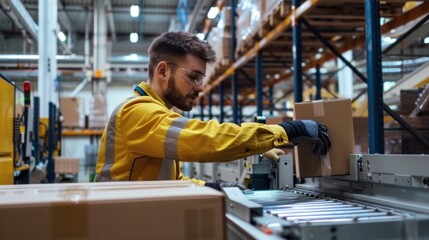 A technician performing maintenance and repairs on cardboard packaging machinery to ensure optimal performance and productivity ,