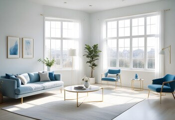 Fototapeta premium Photo interior modern design room 3d illustration